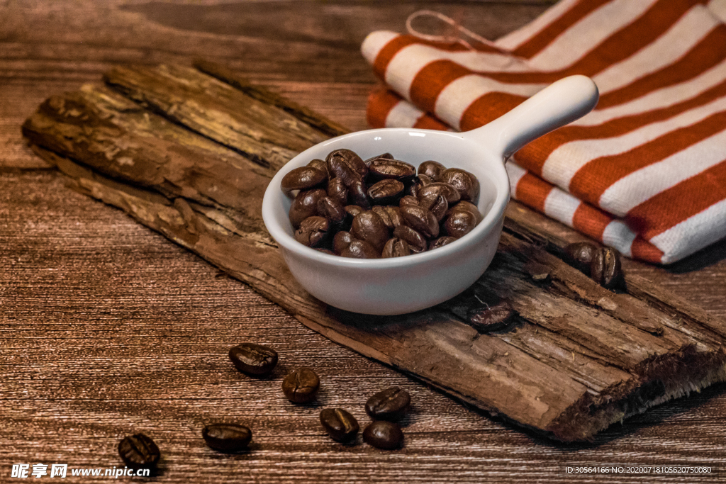 咖啡豆咖啡烘烤配料背景素材