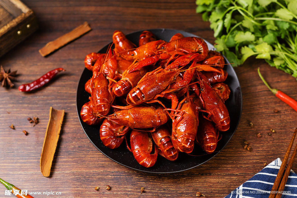 小龙虾美食食材背景素材