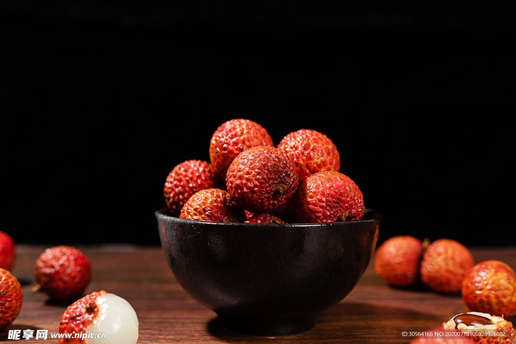 荔枝水果夏季新鲜背景素材