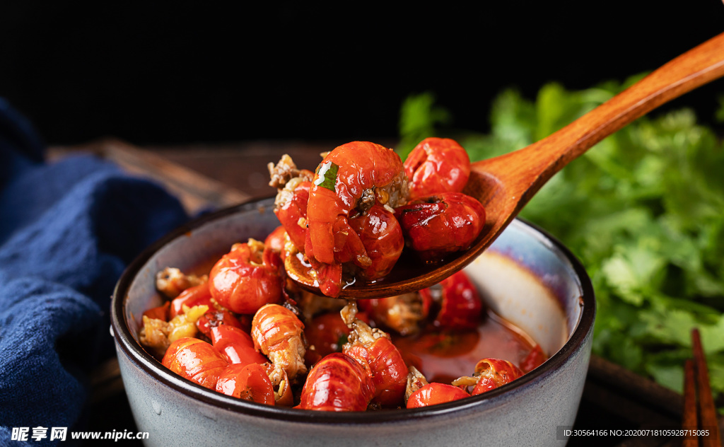 龙虾虾尾美食食材背景素材