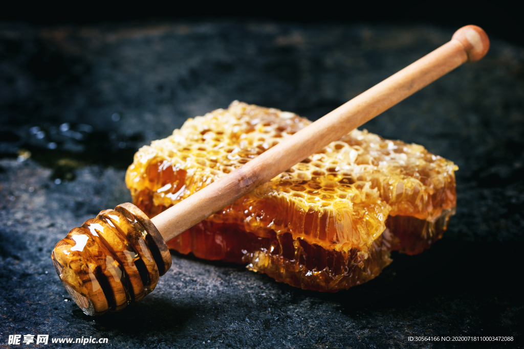 蜂蜜蜂巢美食食材背景素材