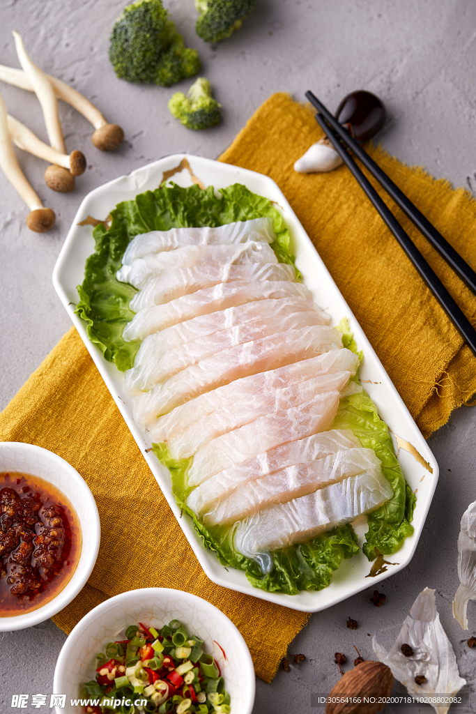 鱼片鱼肉美食火锅食材背景素材