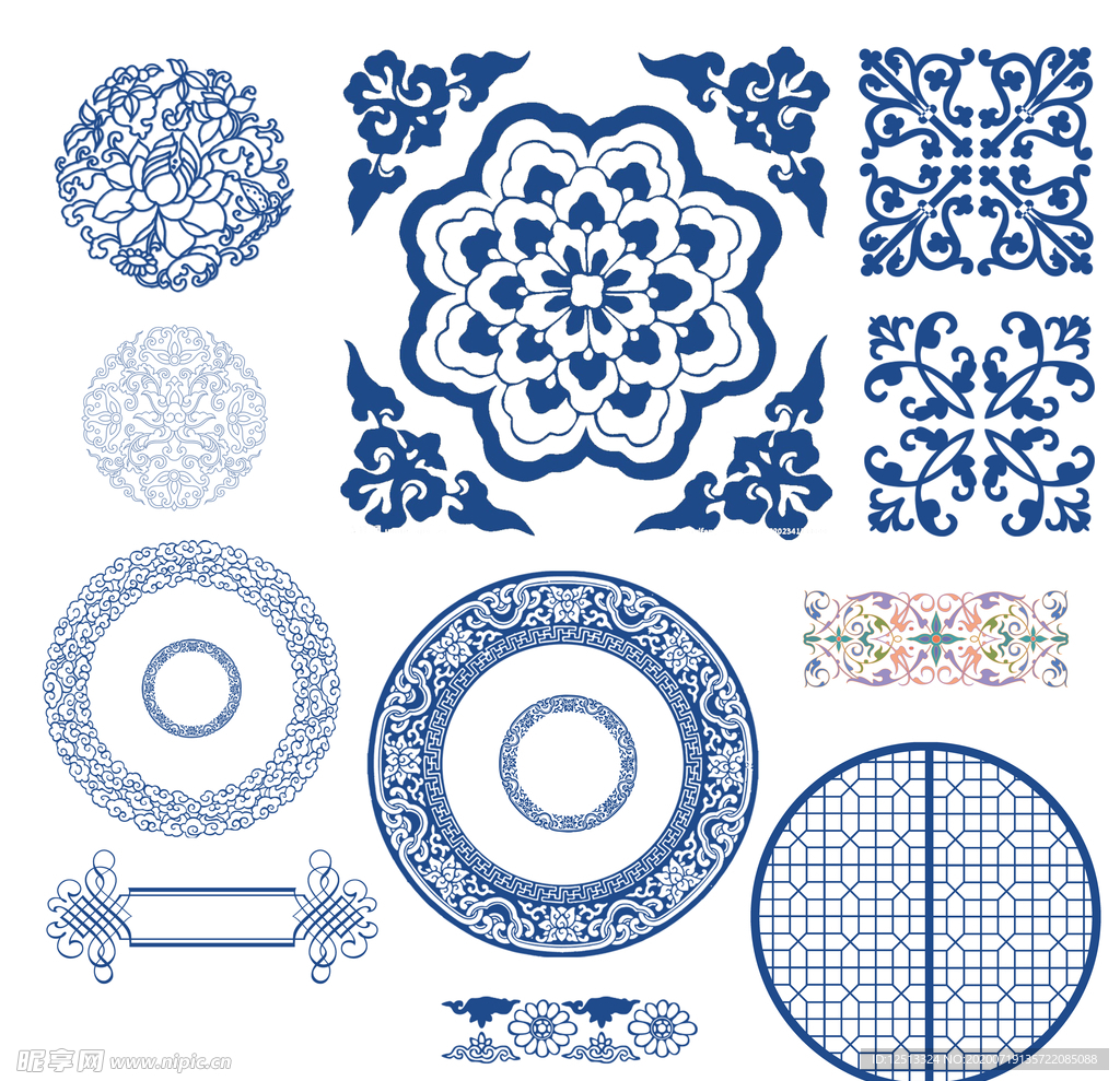 青花花纹