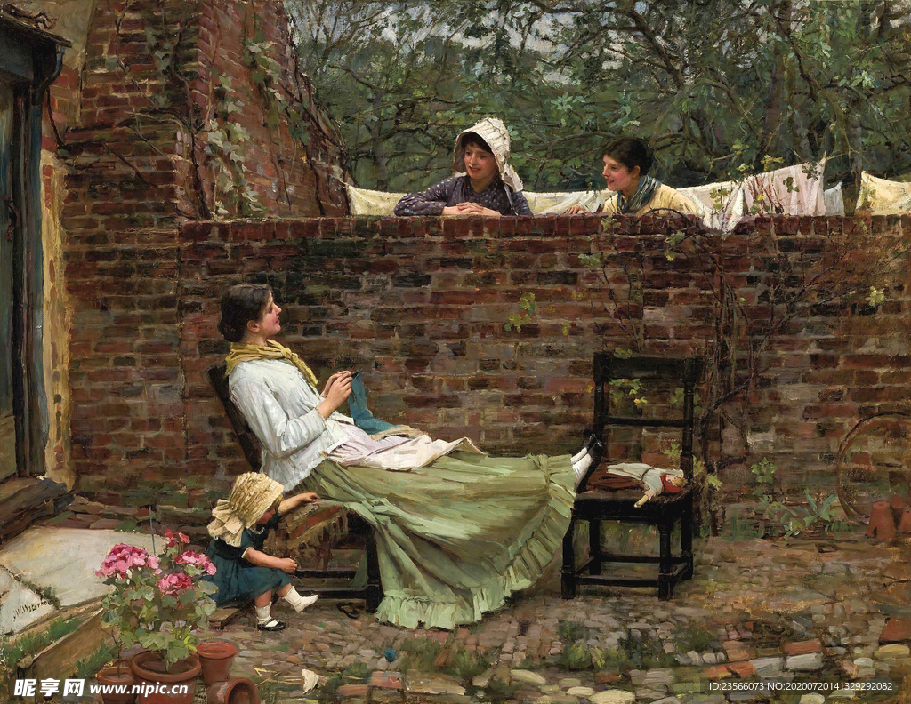 欧式古典人物生活油画