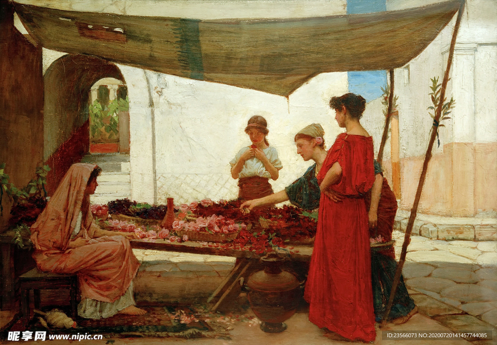 欧式古典人物生活油画