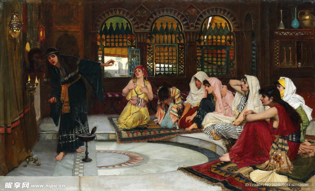 欧式古典人物生活油画