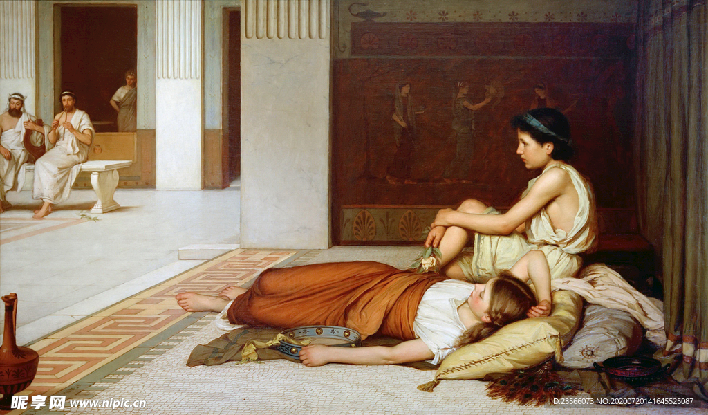 欧式古典人物生活油画