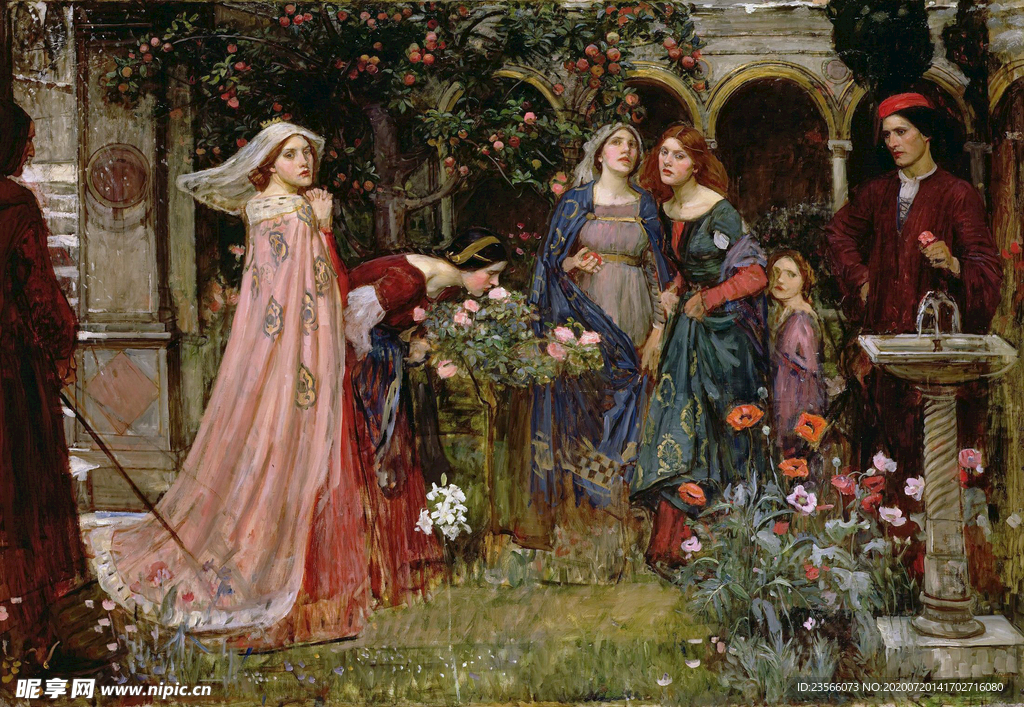 欧式古典人物生活油画