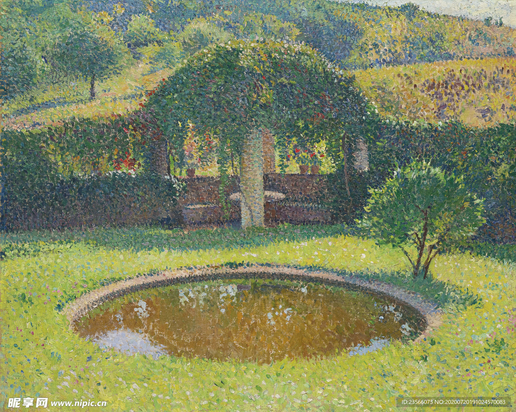 印象派田园风景油画