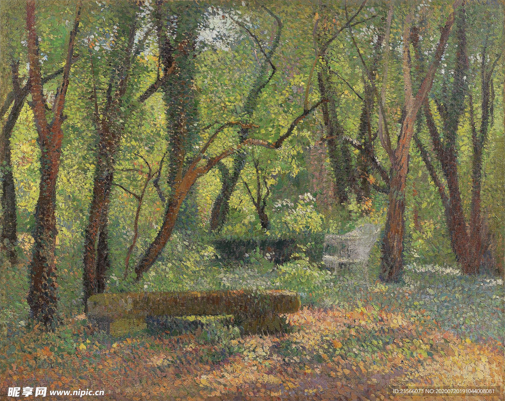 印象派田园风景油画