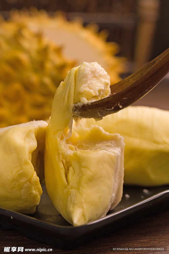 榴莲水果季节背景素材