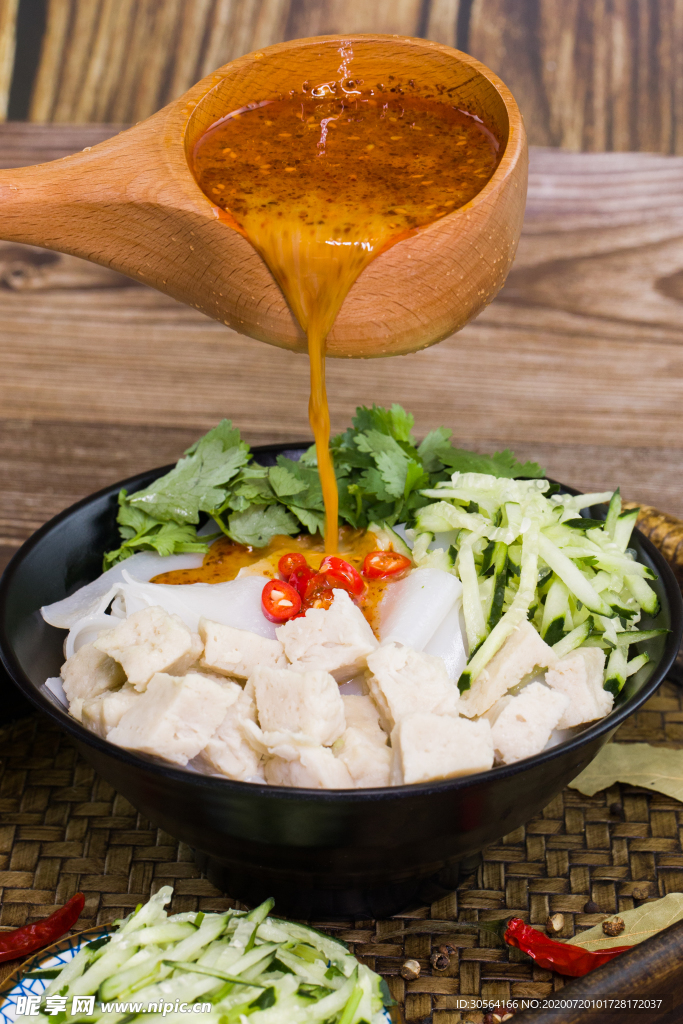 凉皮凉粉美食食材背景素材