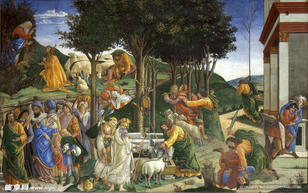 欧式古典人物场景油画