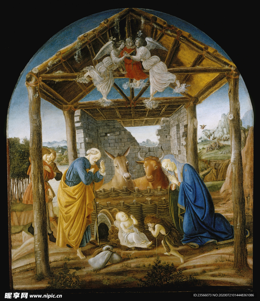 欧式古典人物场景油画