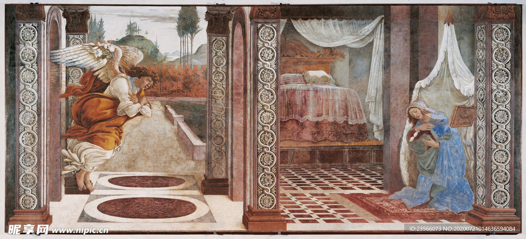 欧式古典人物场景油画