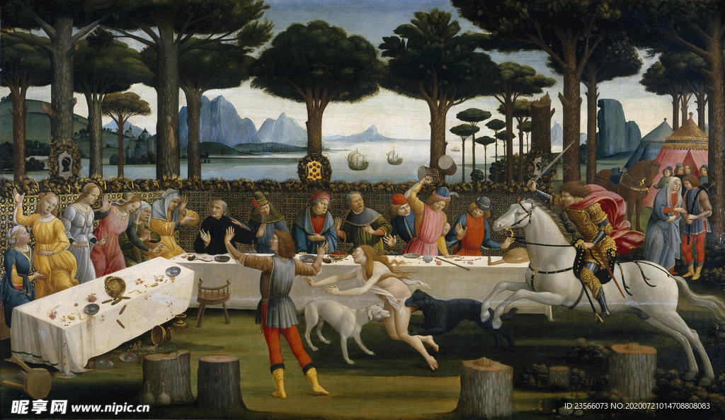 欧式古典人物场景油画