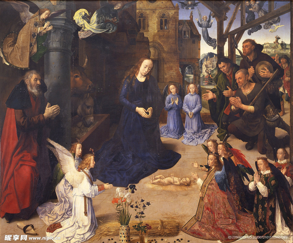 欧式古典人物场景油画