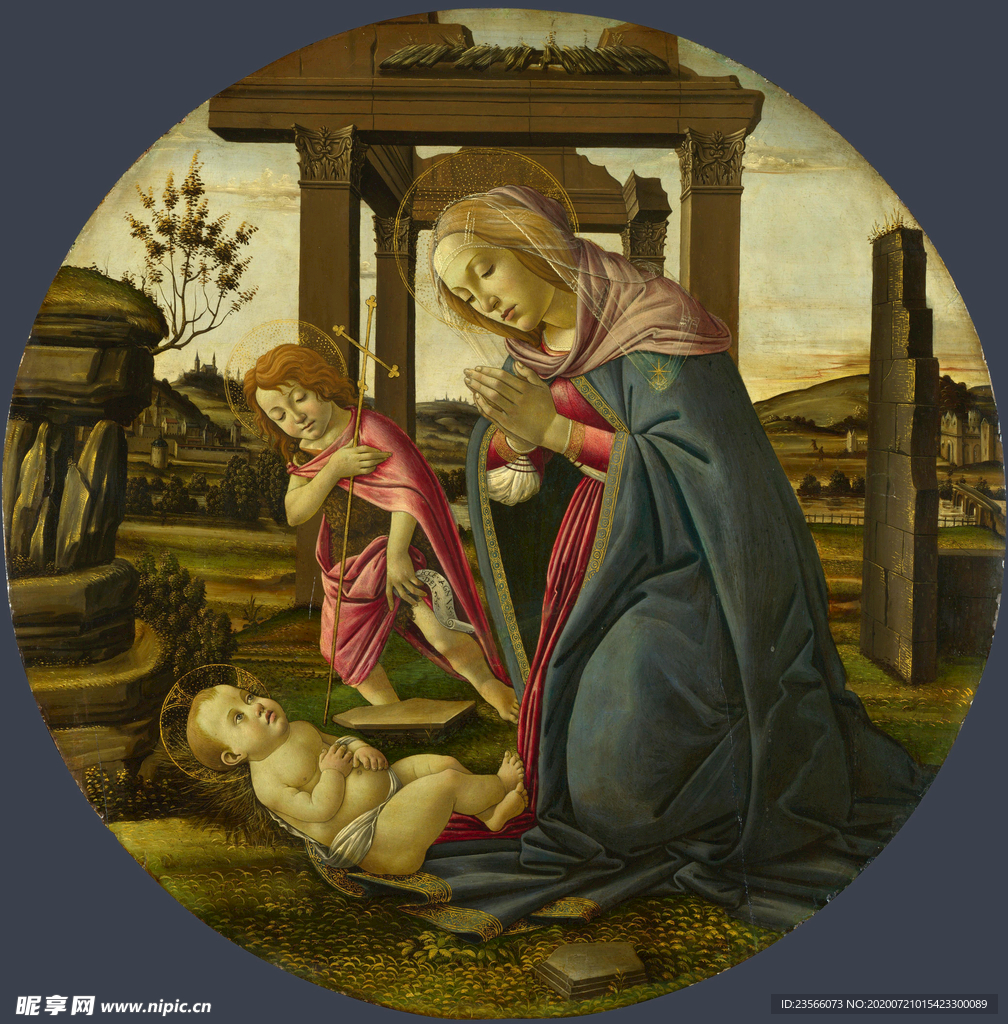 欧式古典人物场景油画