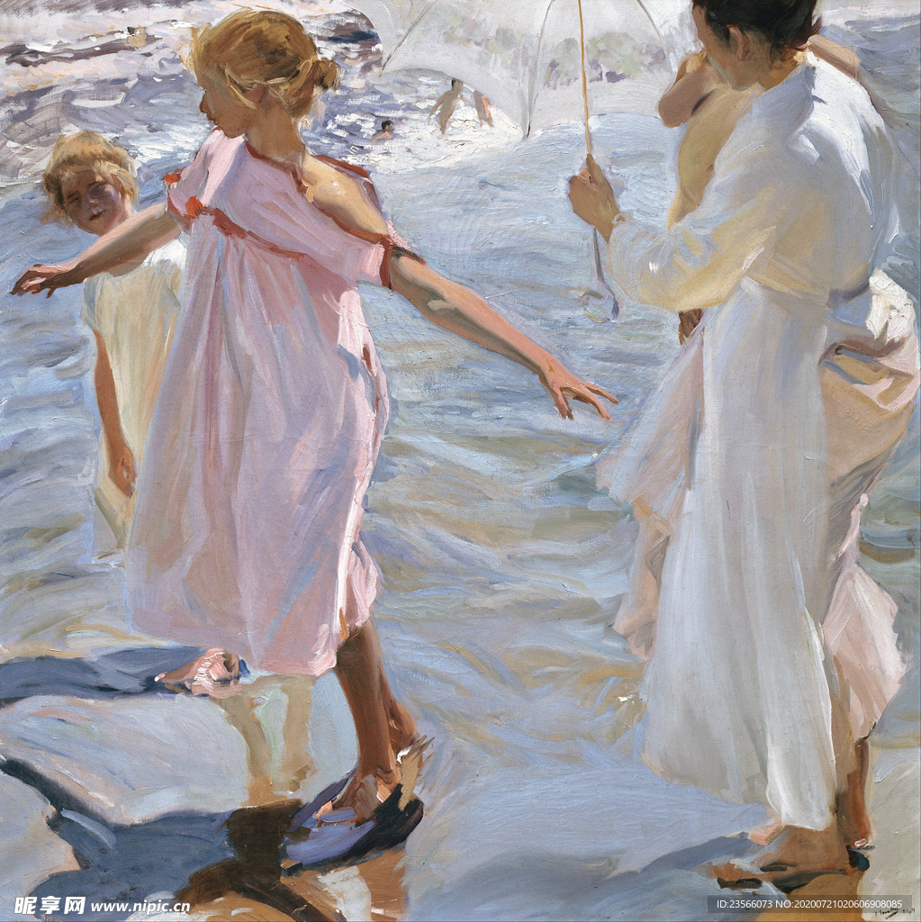 人物生活场景油画