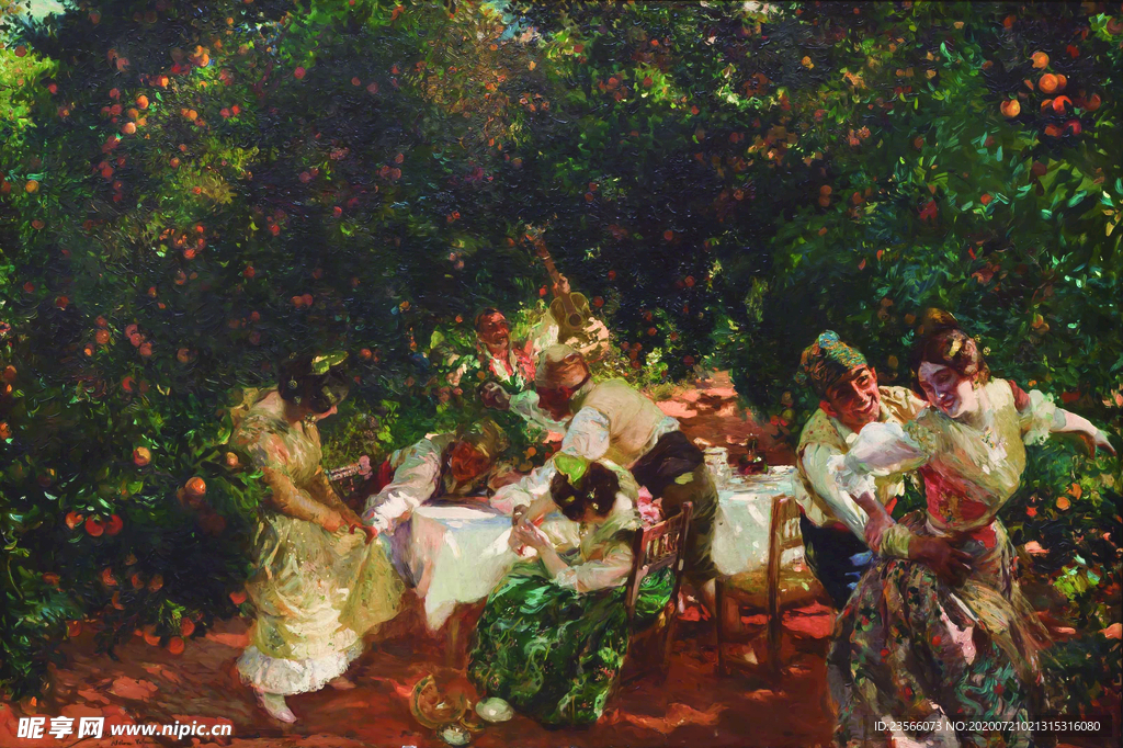 人物生活场景油画