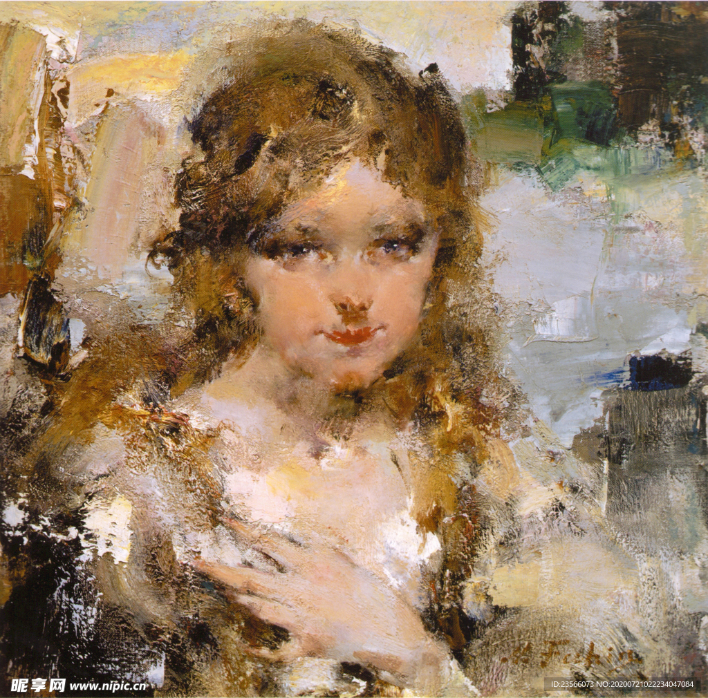 印象派人物形象油画
