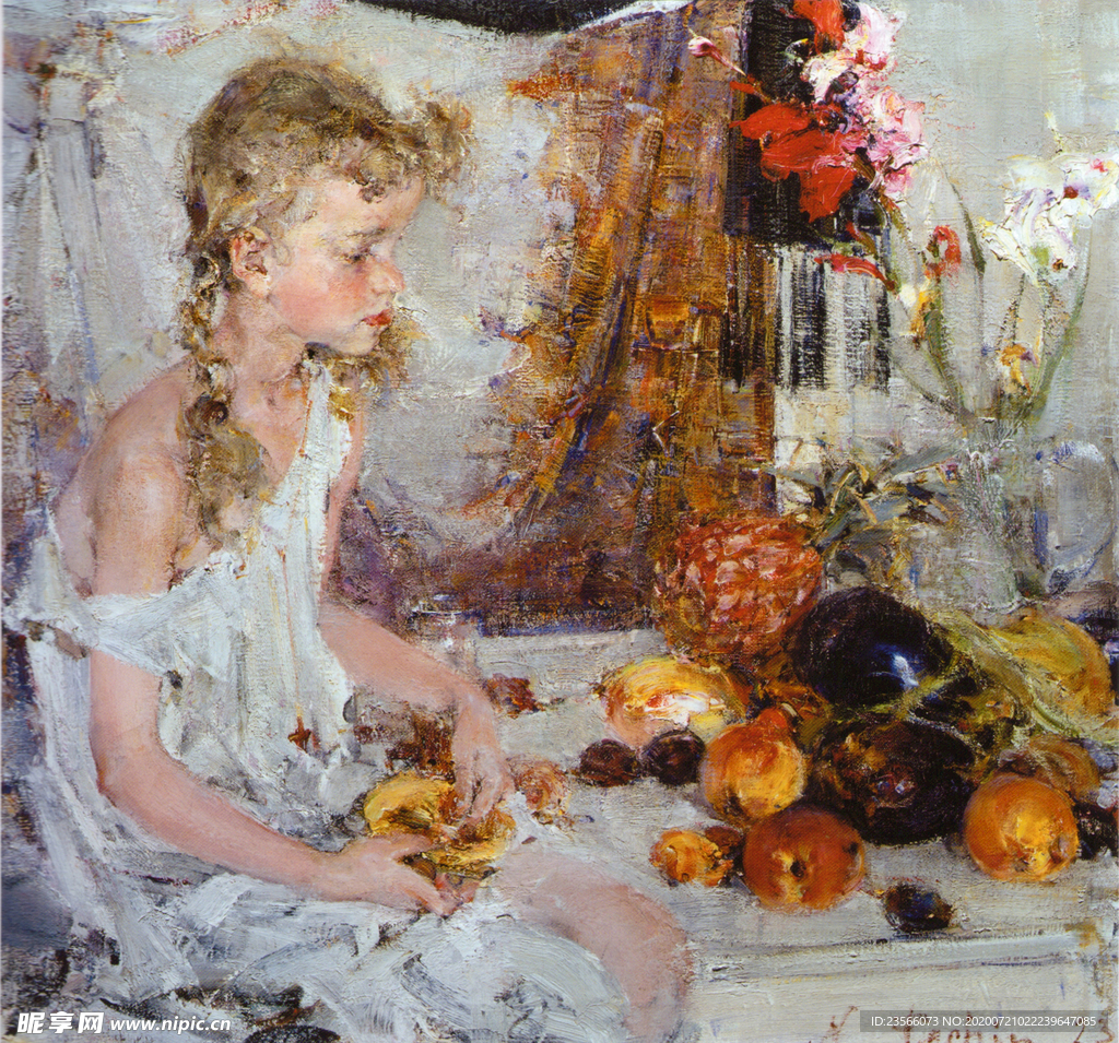 印象派人物形象油画