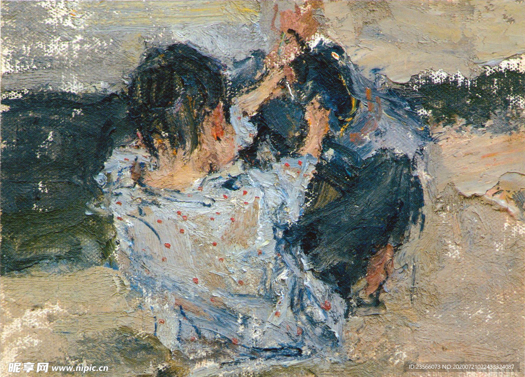 印象派人物形象油画