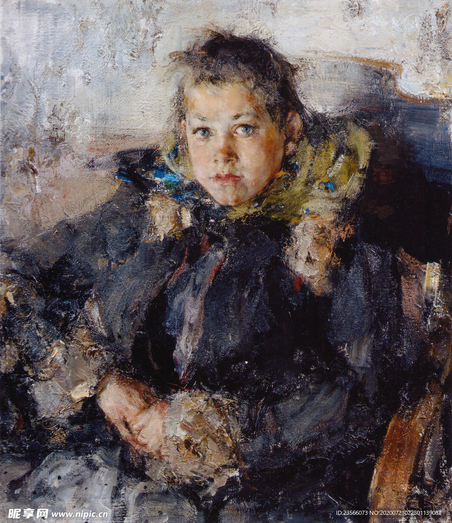 印象派人物形象油画