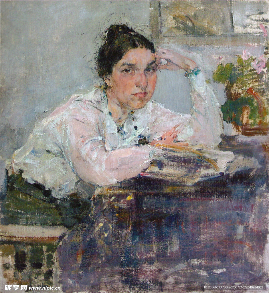 印象派人物形象油画