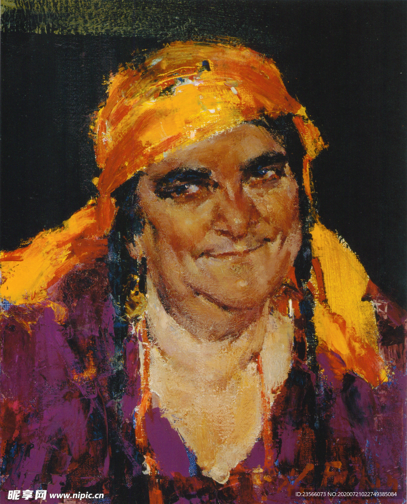 印象派人物形象油画