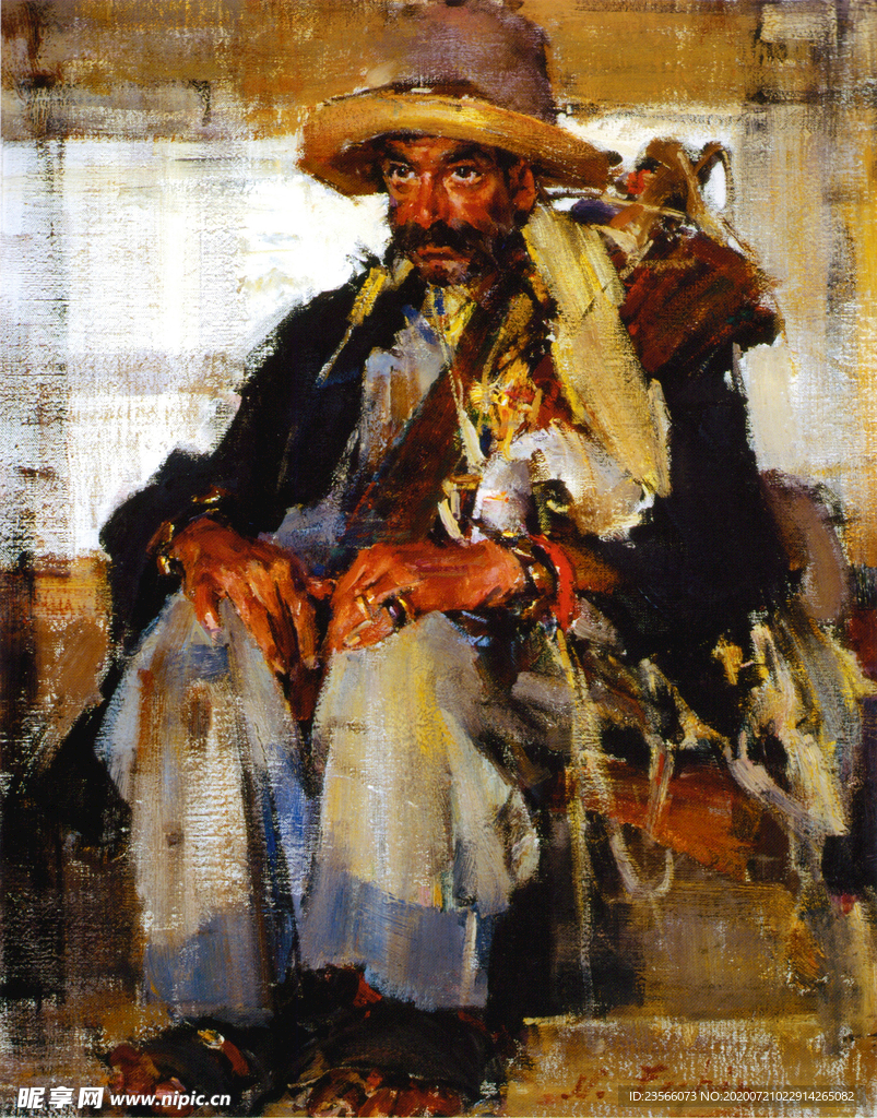 印象派人物形象油画