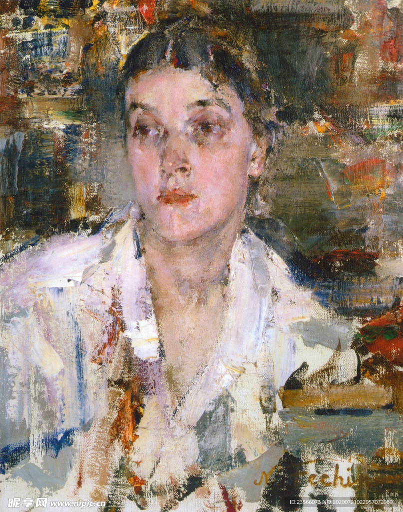 印象派人物形象油画