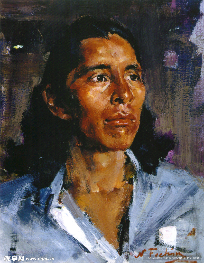 印象派人物形象油画