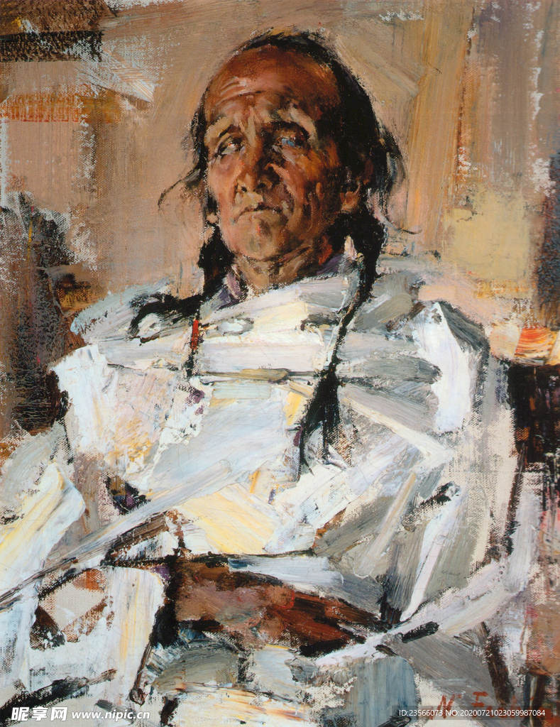 印象派人物形象油画
