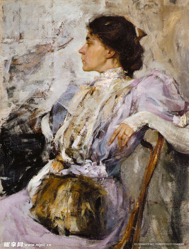 印象派人物形象油画