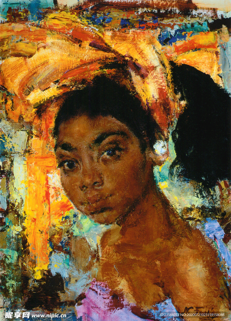 印象派人物形象油画