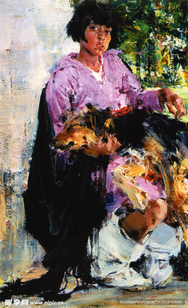 印象派人物形象油画