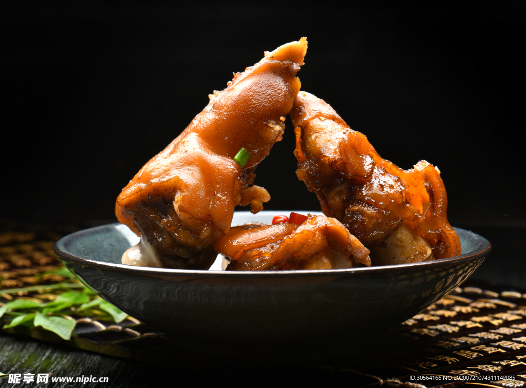 红烧猪蹄美食食材食物背景素材