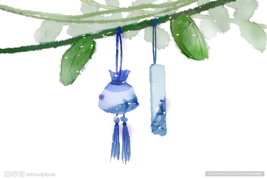 风铃古风国风传统清新背景素材