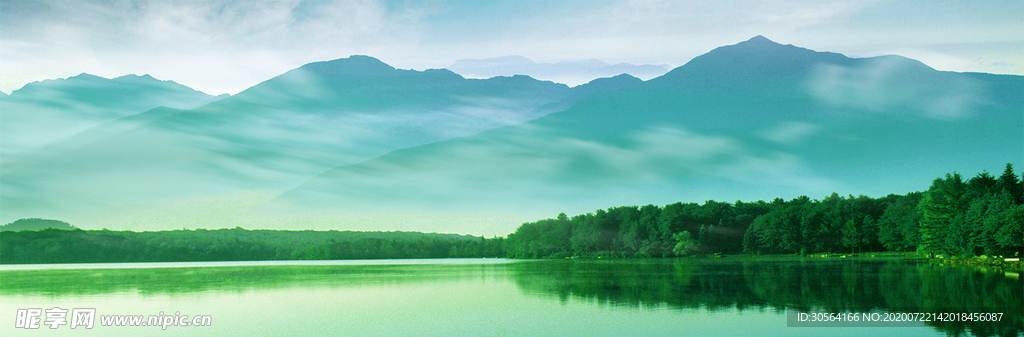 山水风景清新背景素材