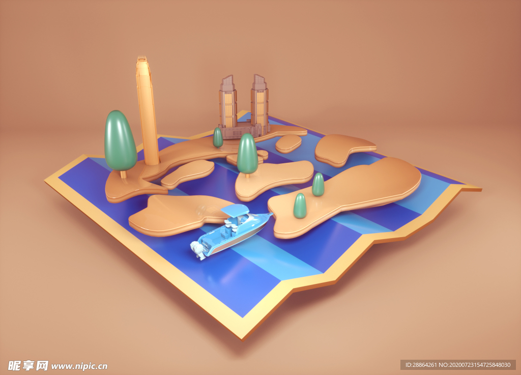 c4d电商素材 c4d促销海报