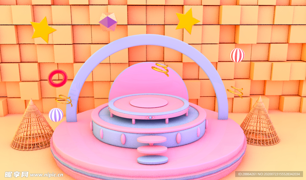 c4d电商素材 c4d促销海报