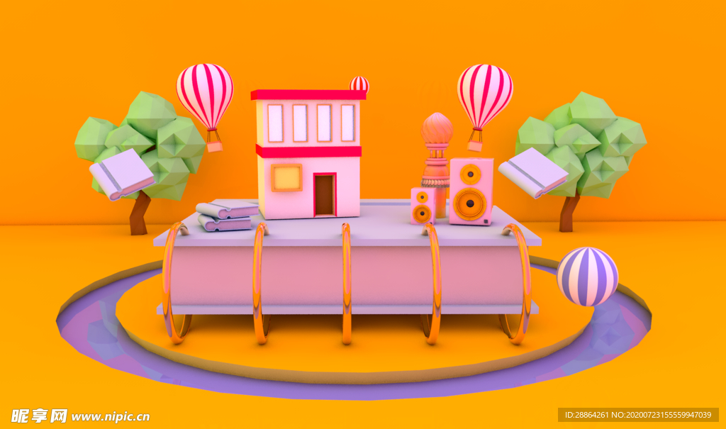 c4d电商素材 c4d促销海报