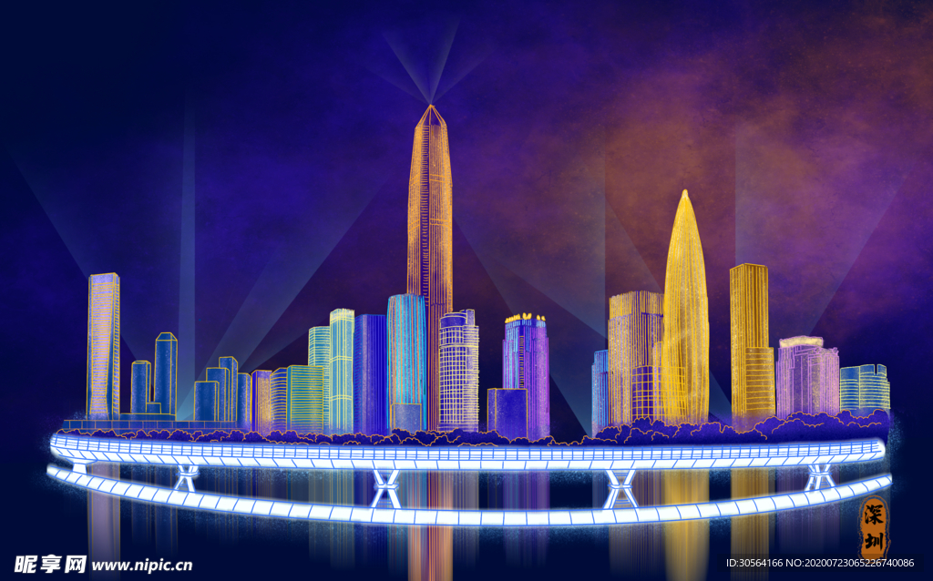 城市建筑墙贴壁纸背景素材