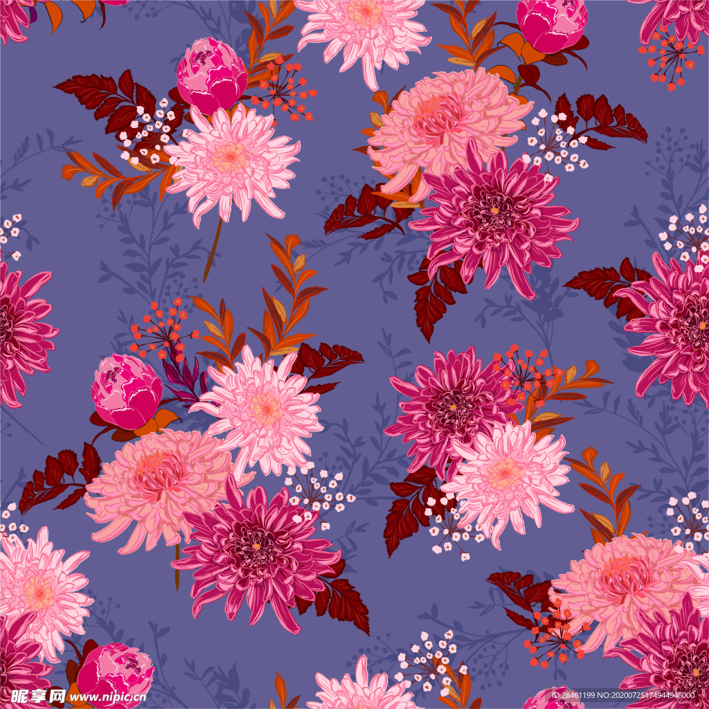 手绘花 玫瑰花 大牌花 乱花