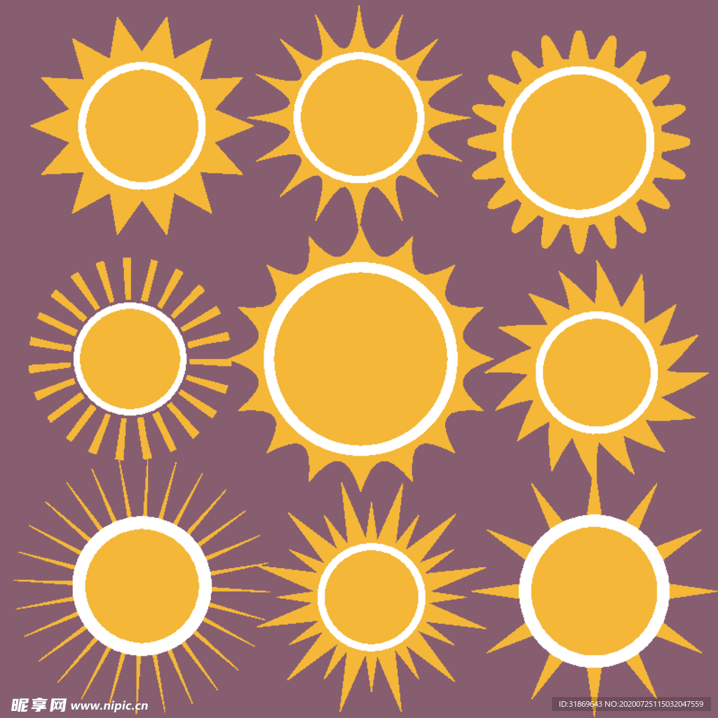 矢量太阳素材图片
