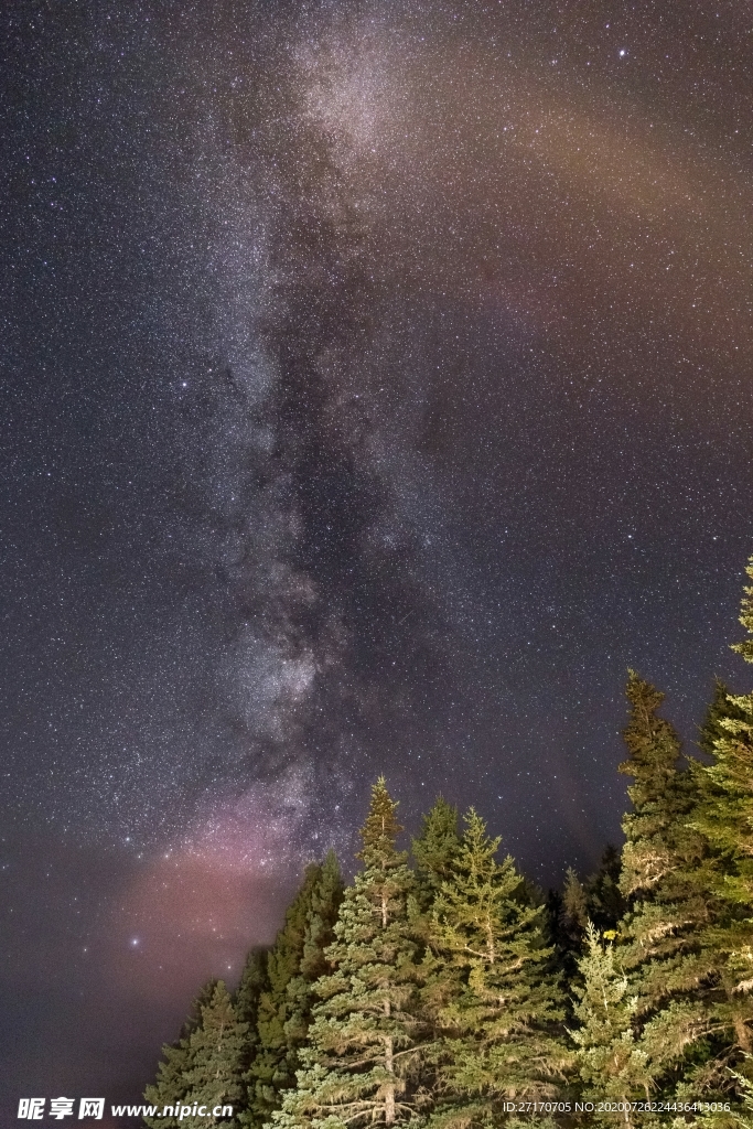 夜晚拍摄星空素材