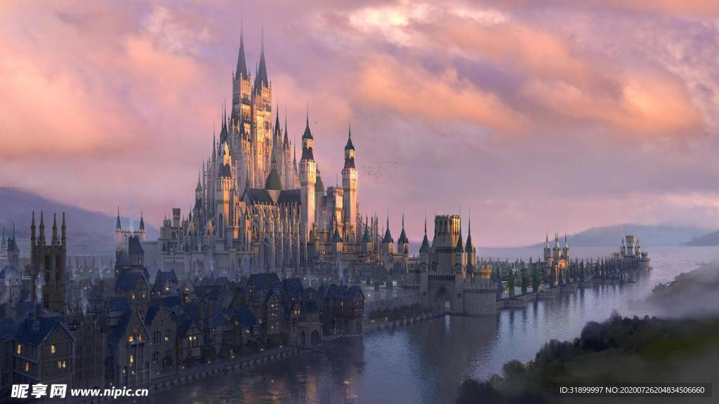 欧式童话城堡梦幻摄影图片