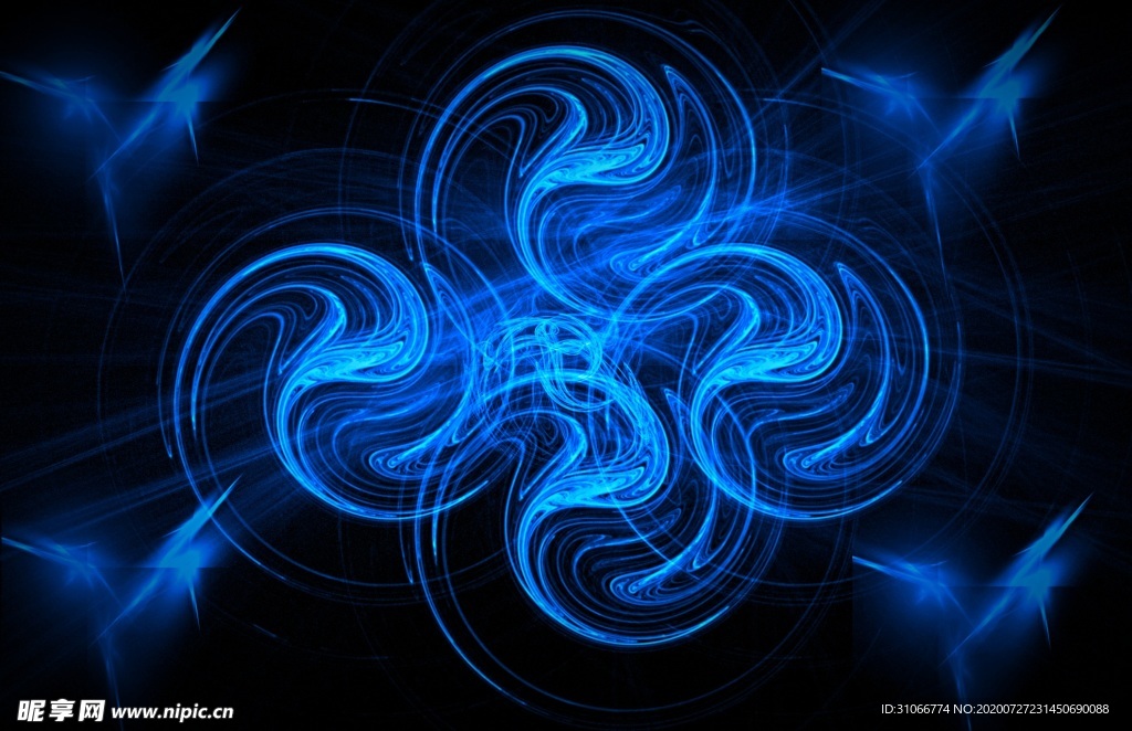 蓝色光线底纹背景