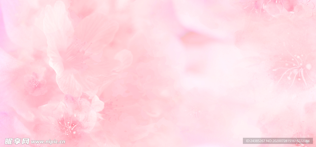 粉色花卉banner